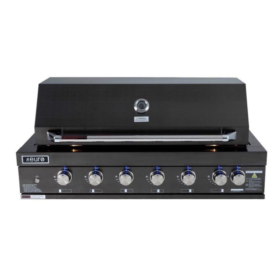 Euro Appliances 6 Burner Built In BBQ Black