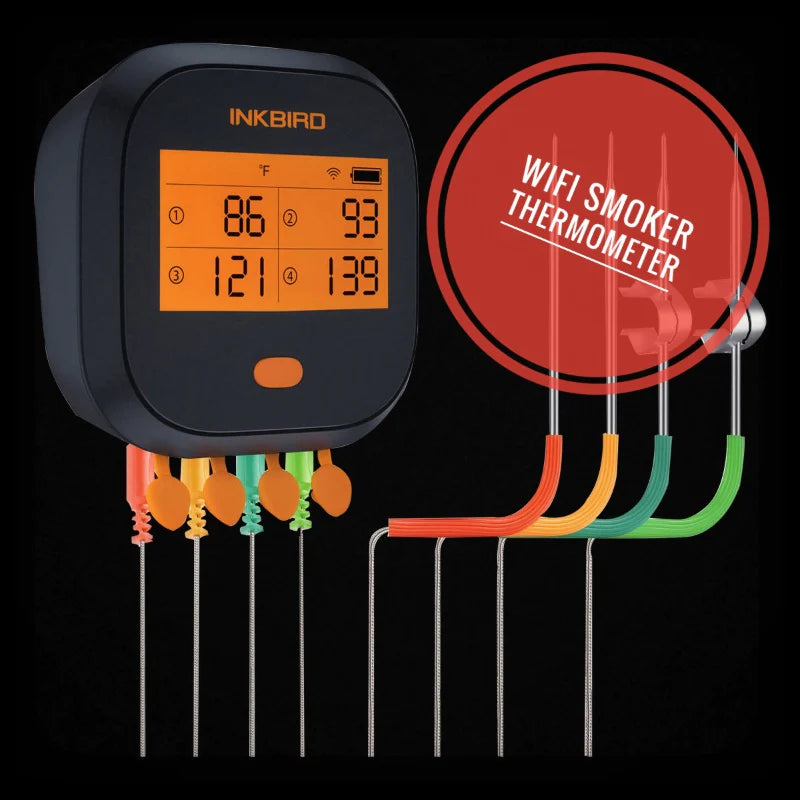 Inkbird IBBQ-4T WIFI 4 probe thermometer (WIFI BBQ/SMOKER THERMOMETER)