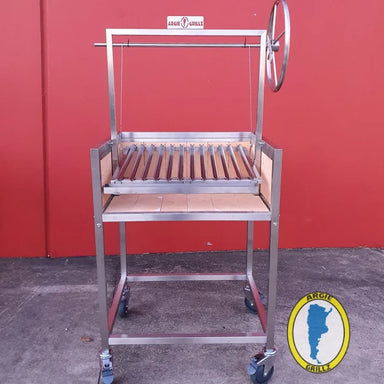 Argie grillz parrilla grill front veiw with red background