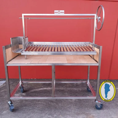 Argie grillz parrilla with wheels front view