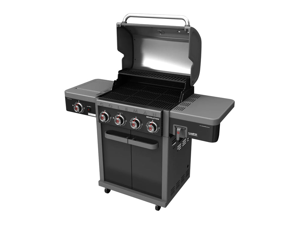 Coleman Revolution 4 Burner BBQ  With Side Burner In Black Gloss - REV4BGL