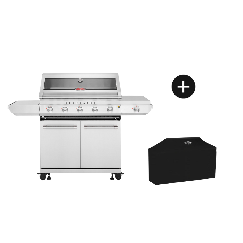 Beefeater 7000 Classic 5 burner BBQ, side burner & trolley, stainless steel - BMG7652SA