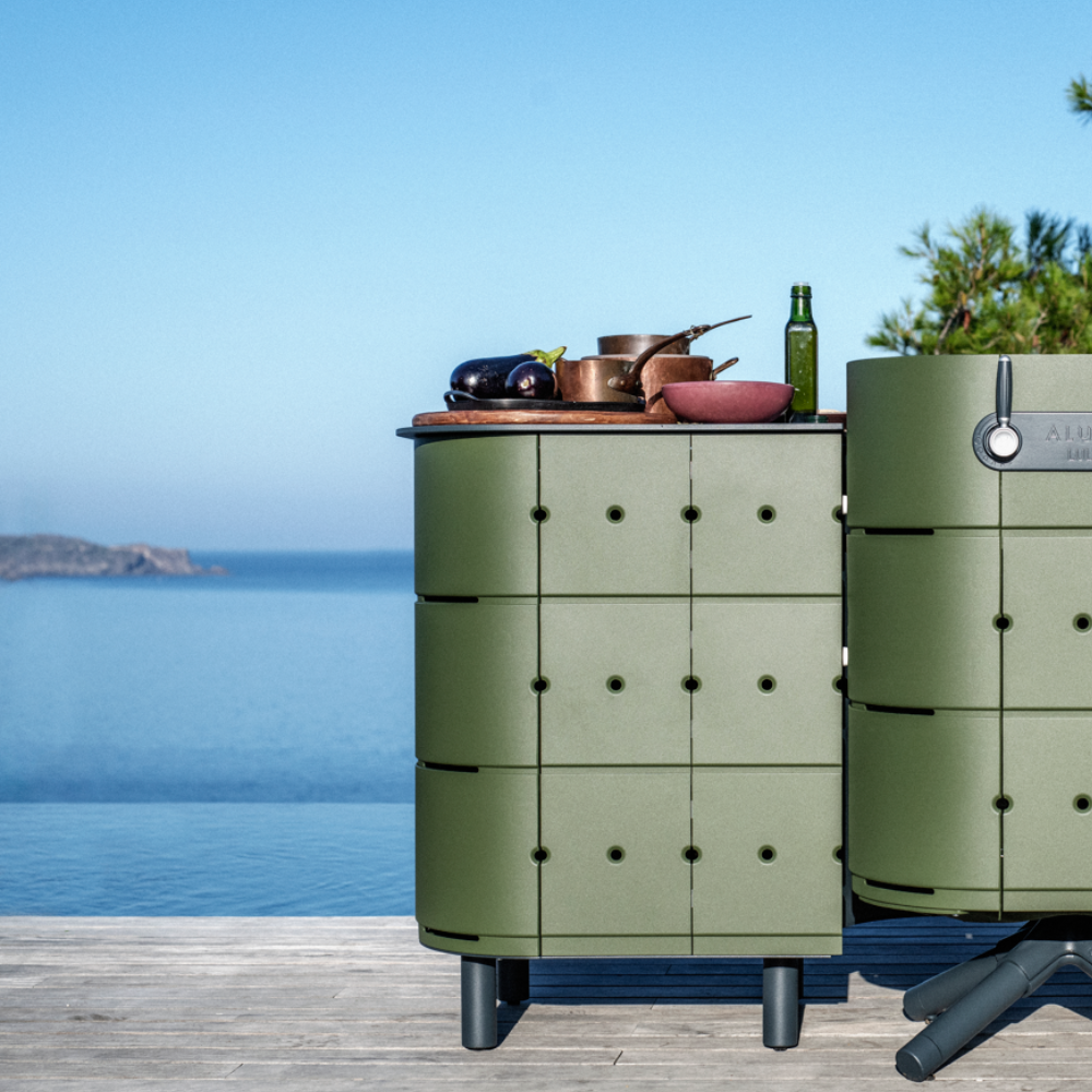 ALUVY JEAN Basalt Outdoor Storage Cabinet - Left - Kaki