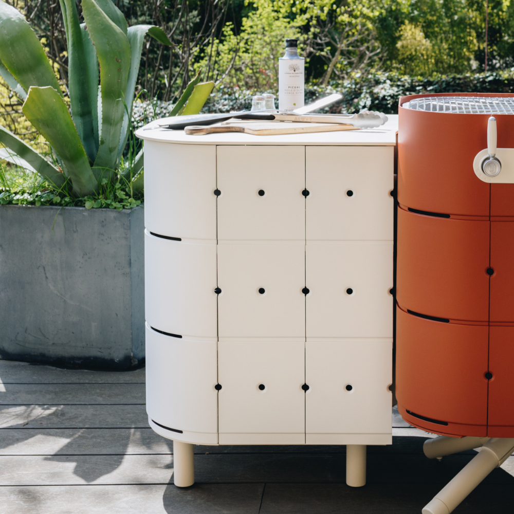 ALUVY JEAN Original Outdoor Storage Cabinet - Left - Blanc