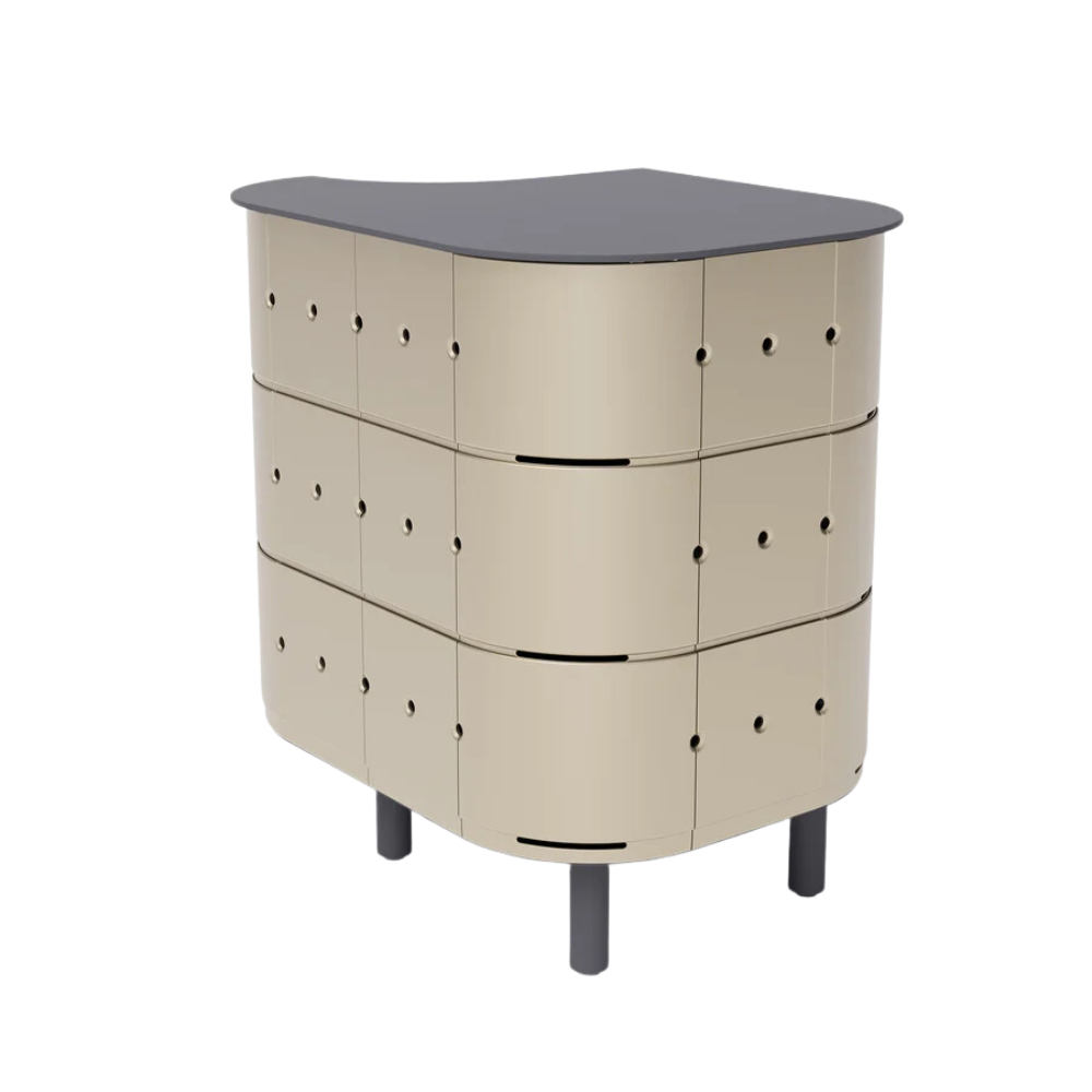 ALUVY JEAN Basalt Outdoor Storage Cabinet - Left - Champagne