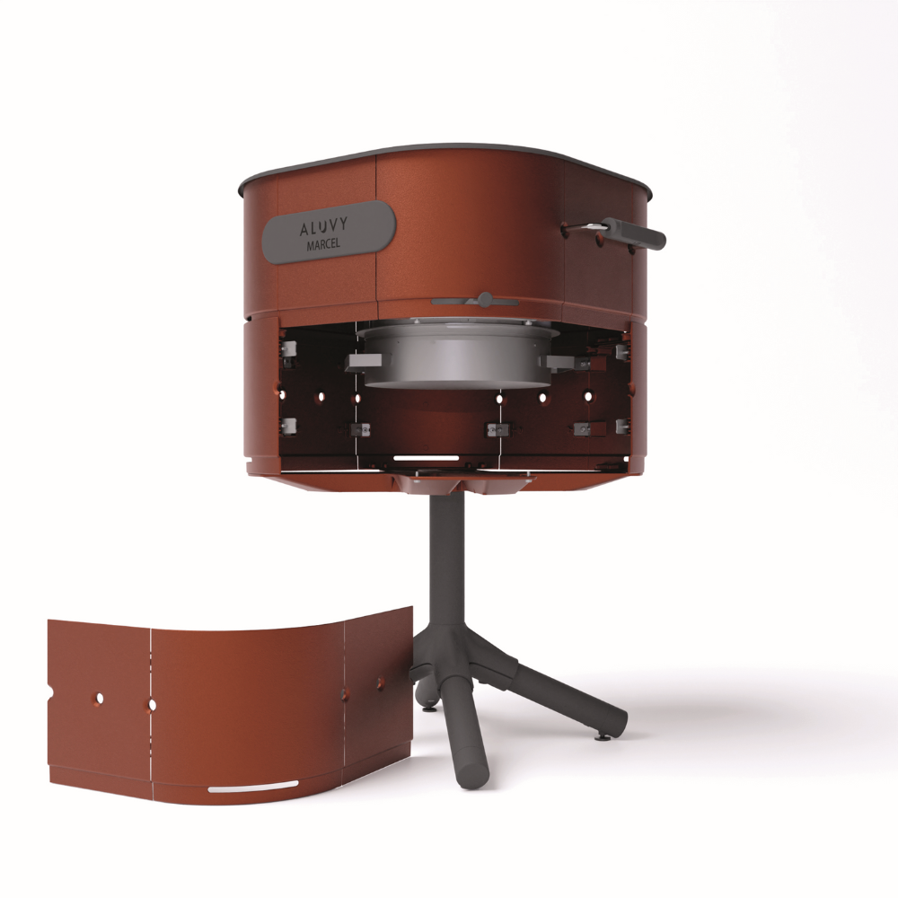 ALUVY MARCEL Basalt Charcoal Barbeque - Terracotta