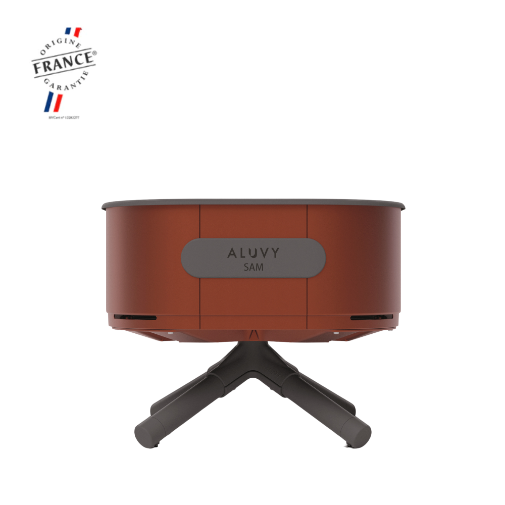 ALUVY SAM Basalt Low Brazier - Terracota