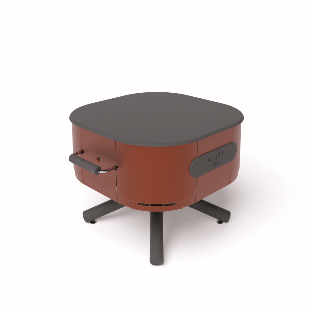 ALUVY SAM Basalt Low Brazier - Terracota