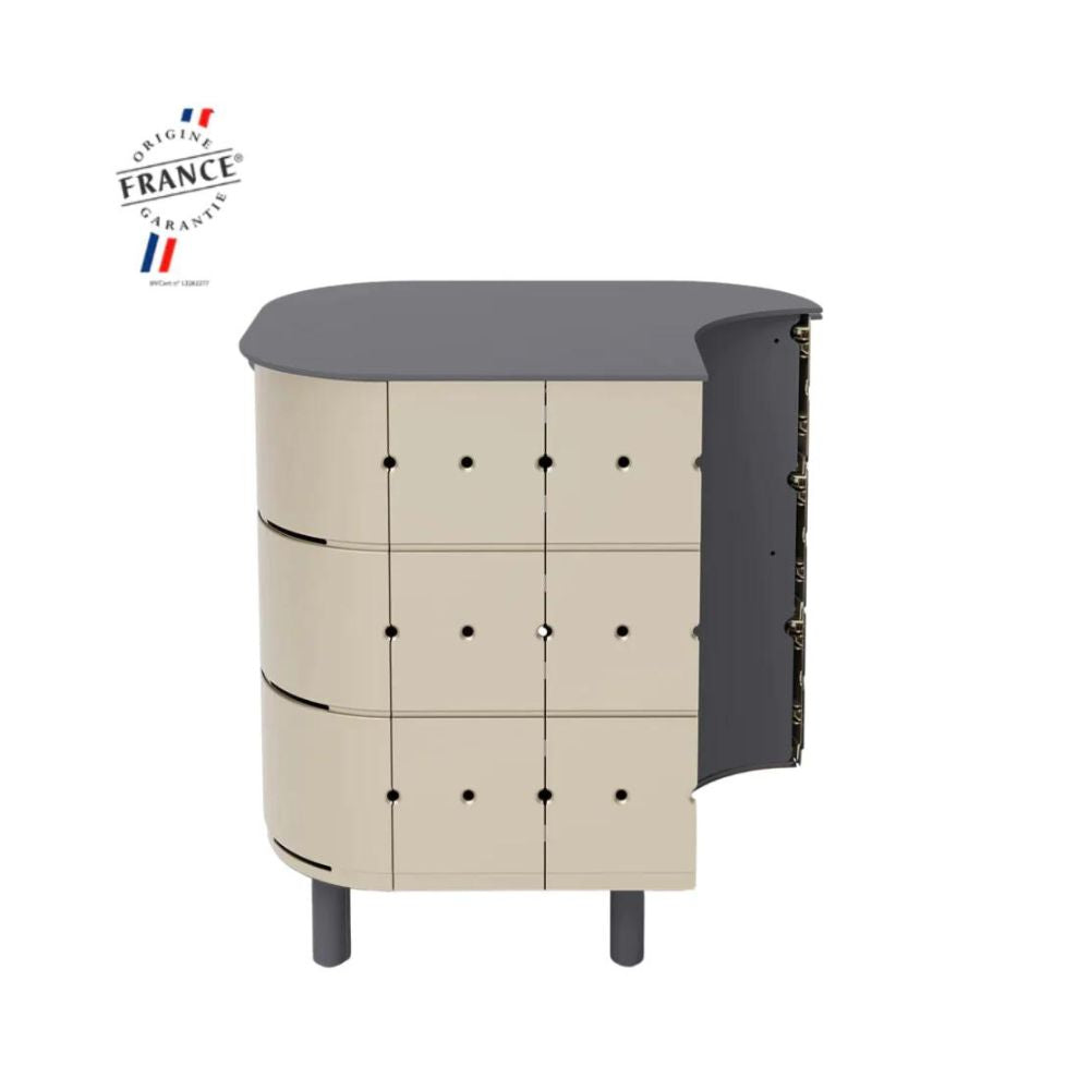 ALUVY JEAN Basalt Outdoor Storage Cabinet - Left - Champagne