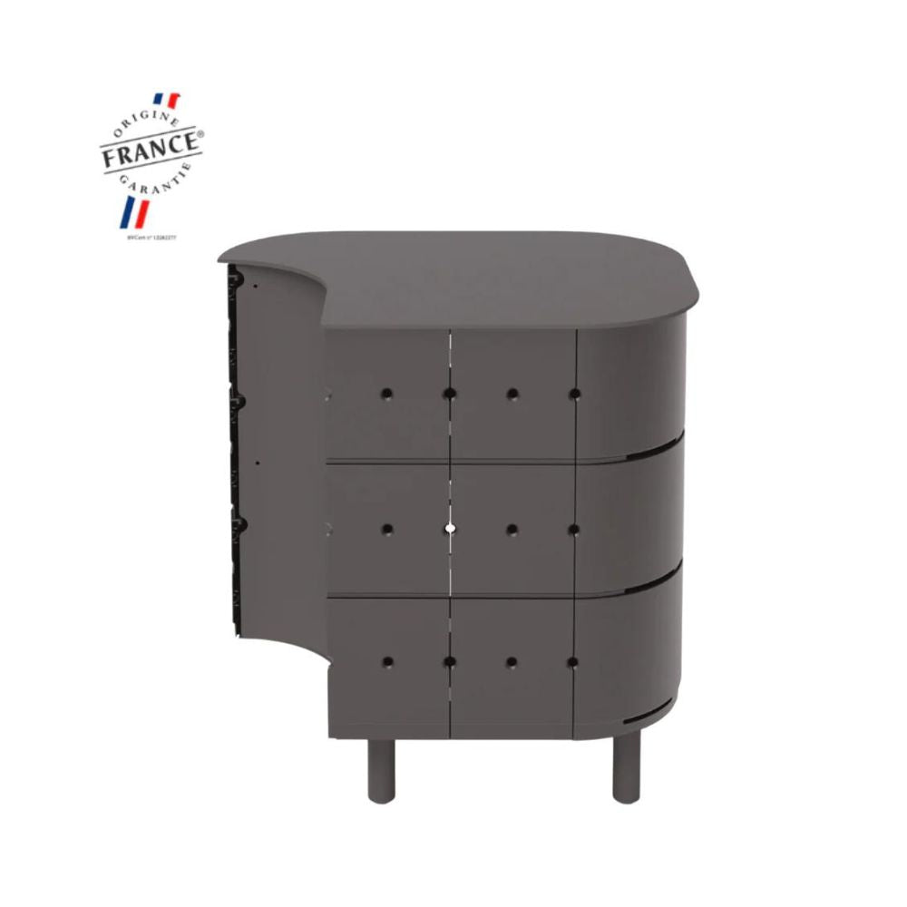 ALUVY JEAN Basalt Outdoor Storage Cabinet - Right - Anthracite