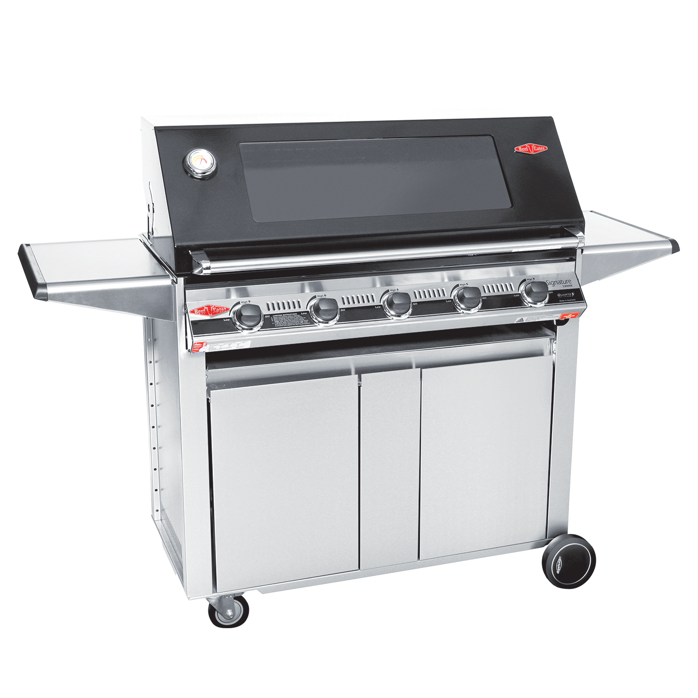 Beefeater Signature 3000E 5 burner BBQ trolley black enamel BS192 Grillhound