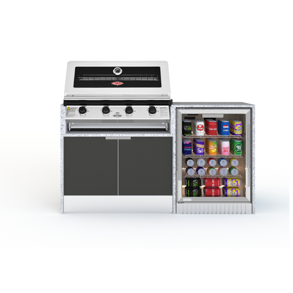 Grillhound Mini Outdoor Kitchen With Beefeater 1200 And Fridge - GB155