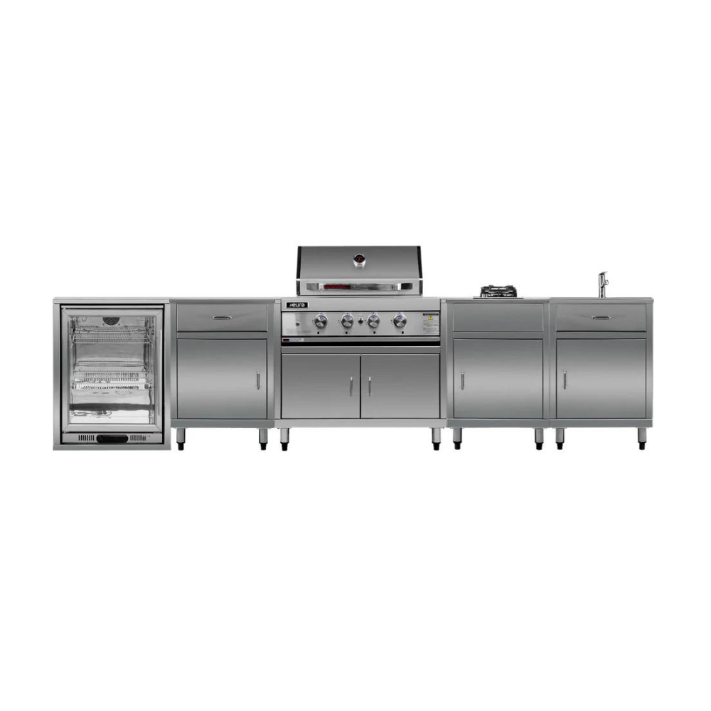 Cronin Alfresco - Glenelg Outdoor Kitchen With Fridge, Sink And Side Burner