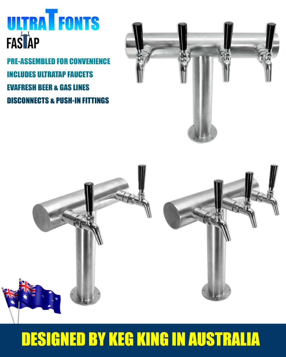 Font - Tee Bar - FasTap UltraT with Taps - 2, 3, 4 Tap