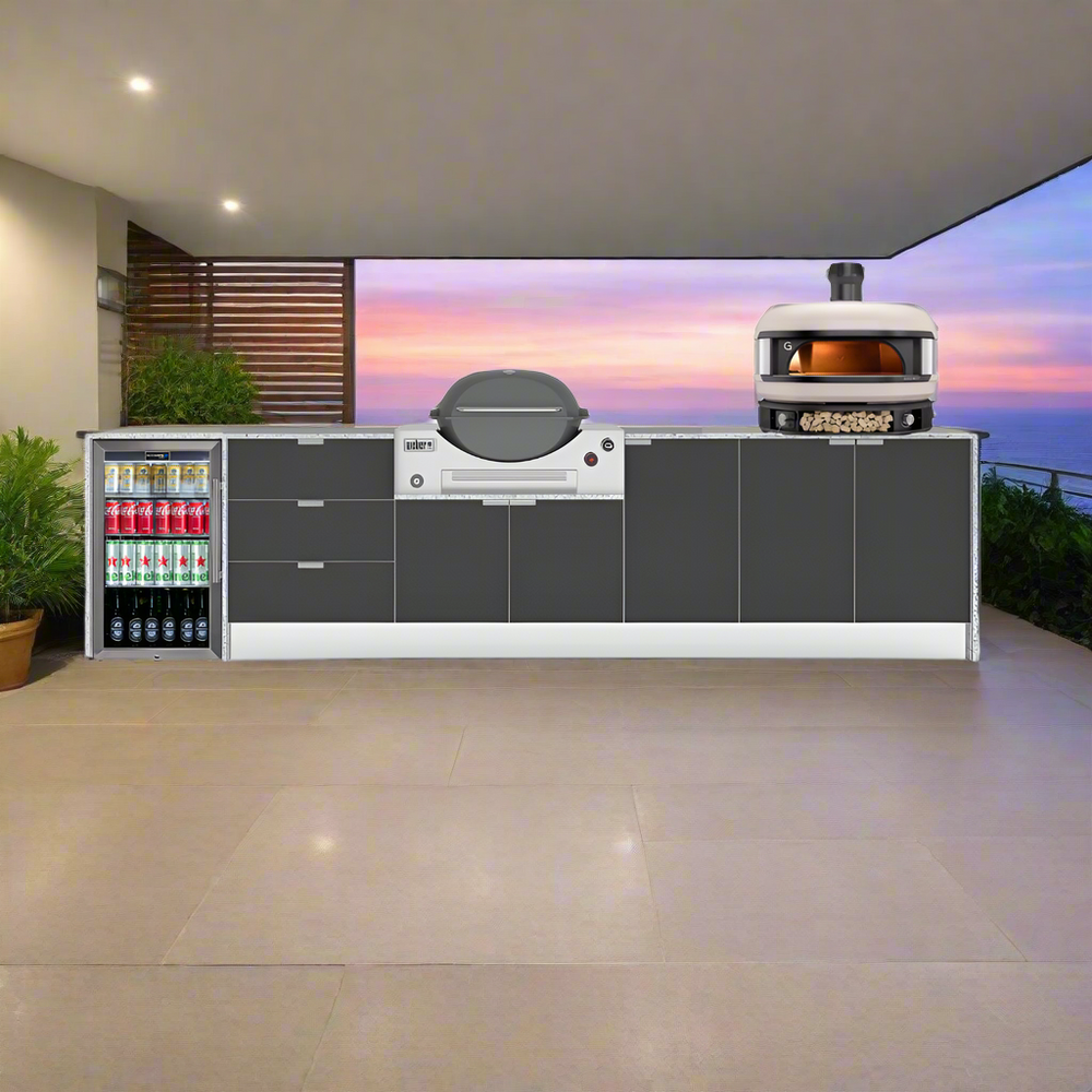 Grillhound Outdoor Kitchen Package to Suit Weber Family Q + Gozney Pizza Oven-GWGZ346