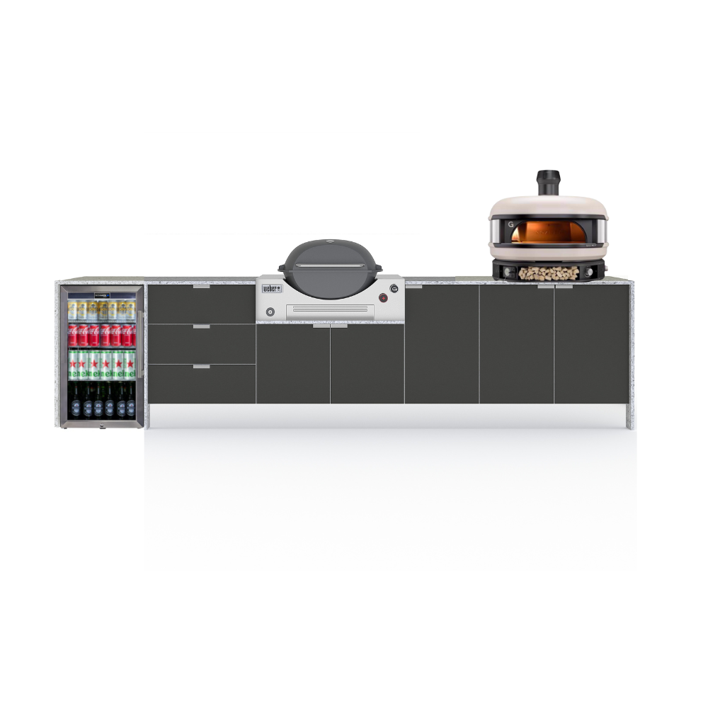 Grillhound Outdoor Kitchen Package to Suit Weber Family Q + Gozney Pizza Oven-GWGZ346