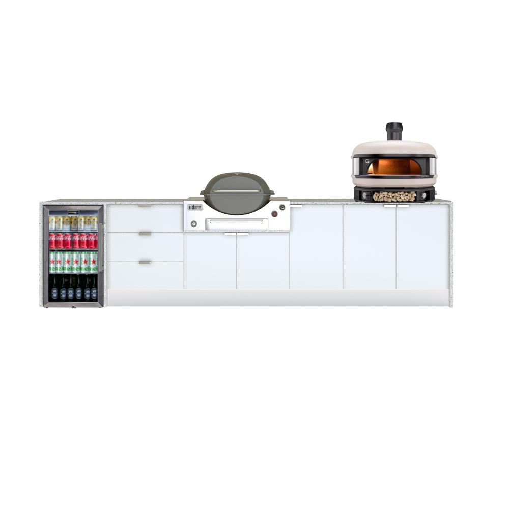 Grillhound Outdoor Kitchen Package to Suit Weber Family Q + Gozney Pizza Oven-GWGZ346