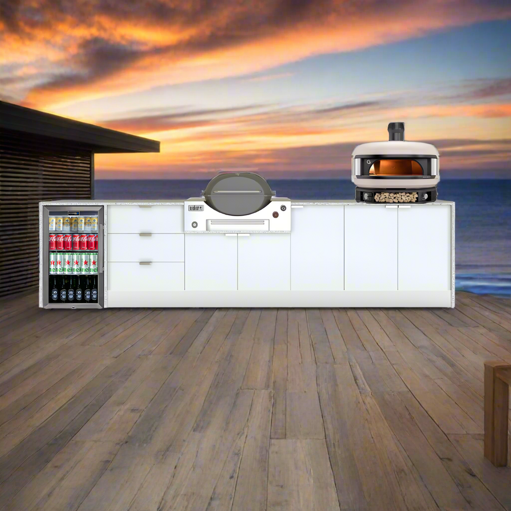 Grillhound Outdoor Kitchen Package to Suit Weber Family Q + Gozney Pizza Oven-GWGZ346