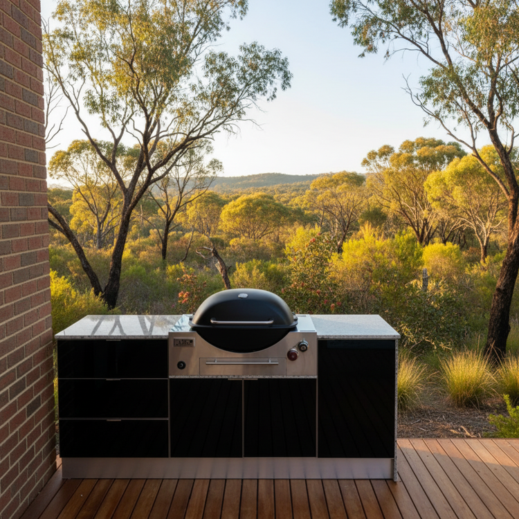 Grillhound Mini Outdoor Kitchen Package With Drawers to Suit Weber Family Q - GW201