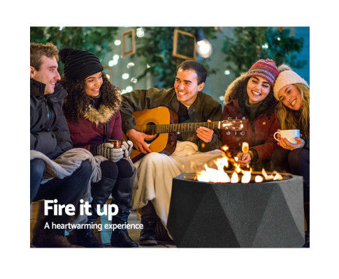Grillz Outdoor Portable Fire Pit Bowl Wood Burning Patio Oven Heater Fireplace