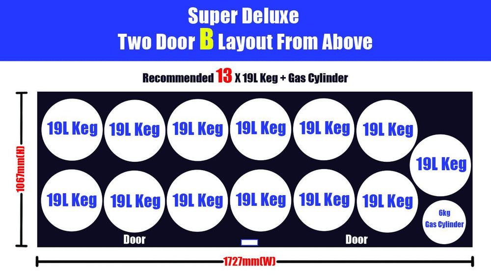 Kegerator KegMaster Super Deluxe - Two Door Large