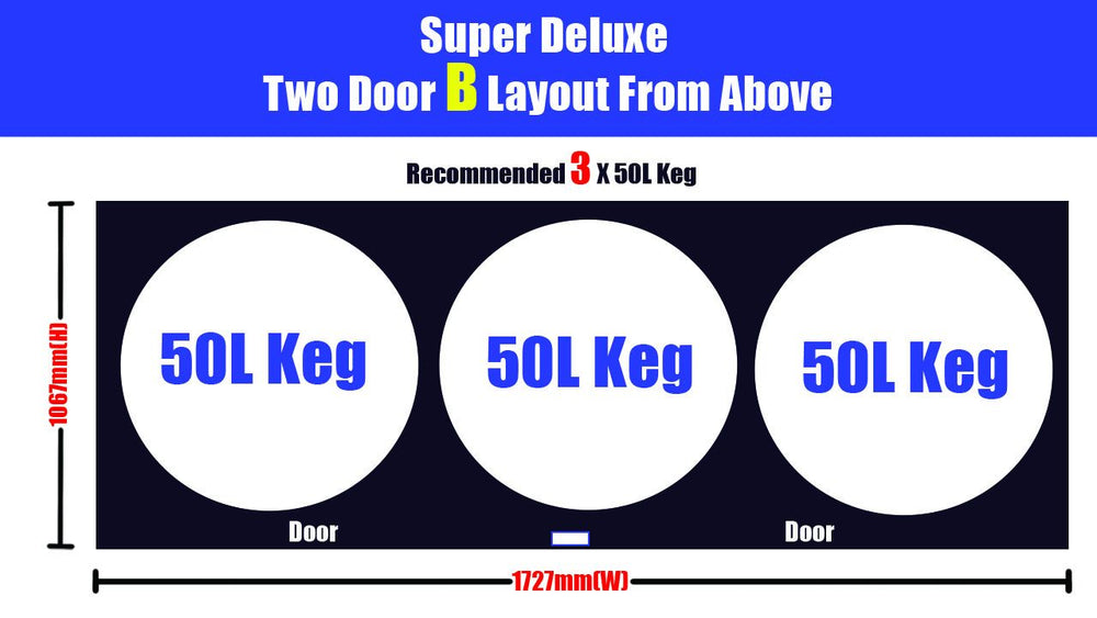 Kegerator KegMaster Super Deluxe - Two Door Large