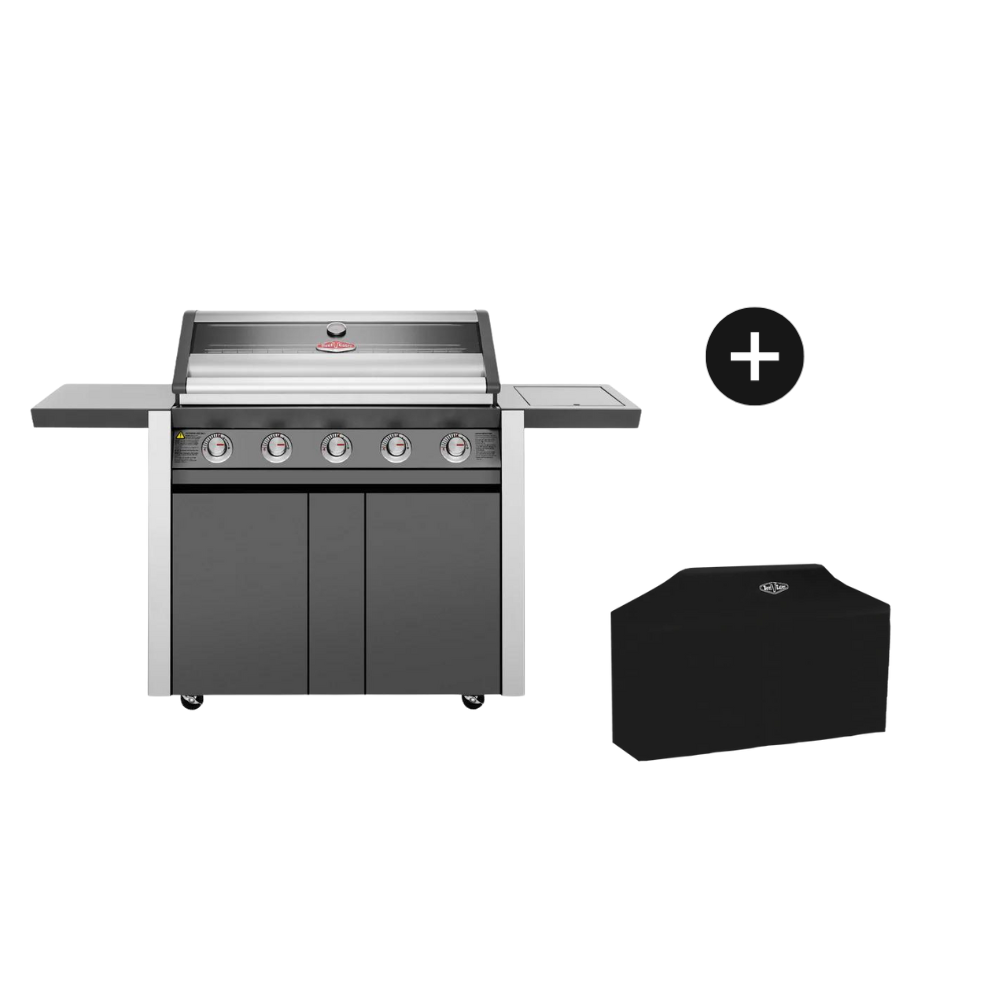 Beefeater 1600 Series 5 burner BBQ, side burner & trolley, dark - BMG1651DA