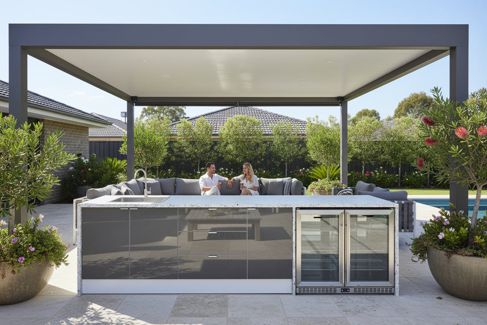 Grillhound Outdoor Kitchen With Sink & Double Fridge - G298