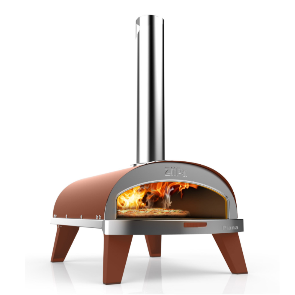 ZiiPa Piana Wood Pellet Pizza Oven with Rotating Stone – Terracotta