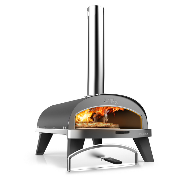 ZiiPa Piana Wood Pellet Pizza Oven with Rotating Stone – Slate/Ardoise