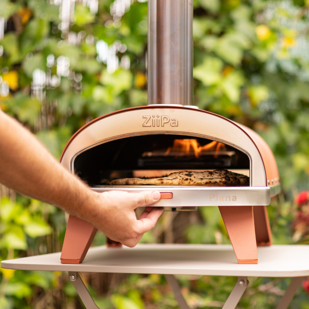 ZiiPa Piana Wood Pellet Pizza Oven with Rotating Stone – Terracotta