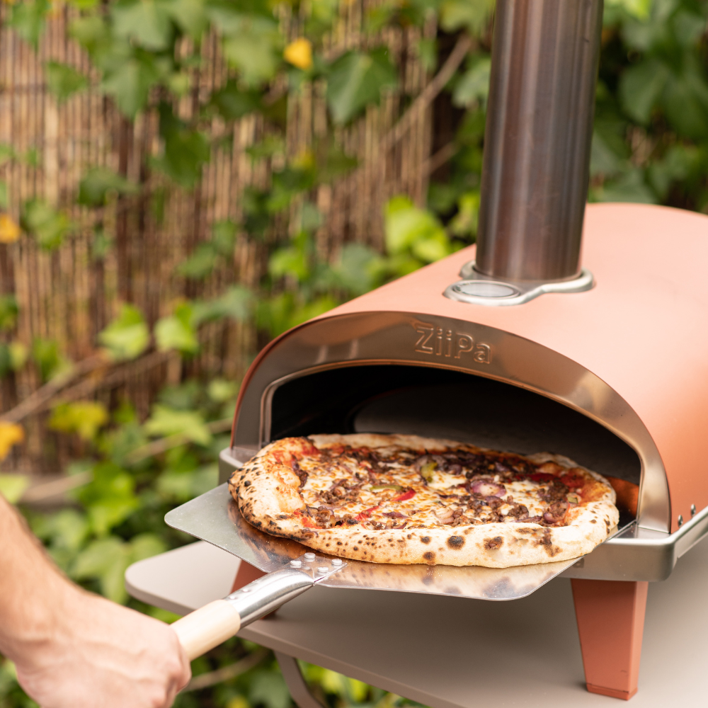 ZiiPa Piana Wood Pellet Pizza Oven with Rotating Stone – Terracotta