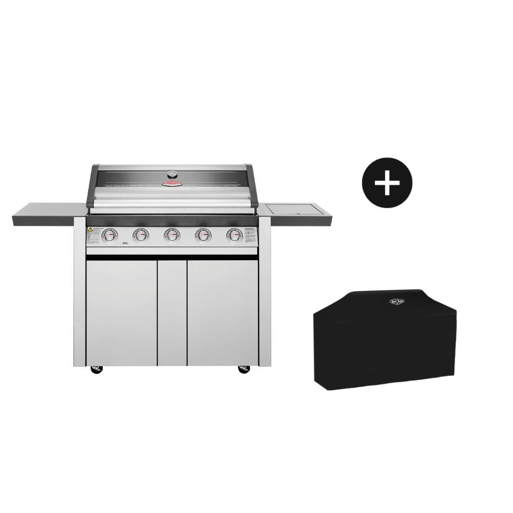 Beefeater 1600 Series 5 burner BBQ, side burner & trolley, stainless steel - BMG1651SA