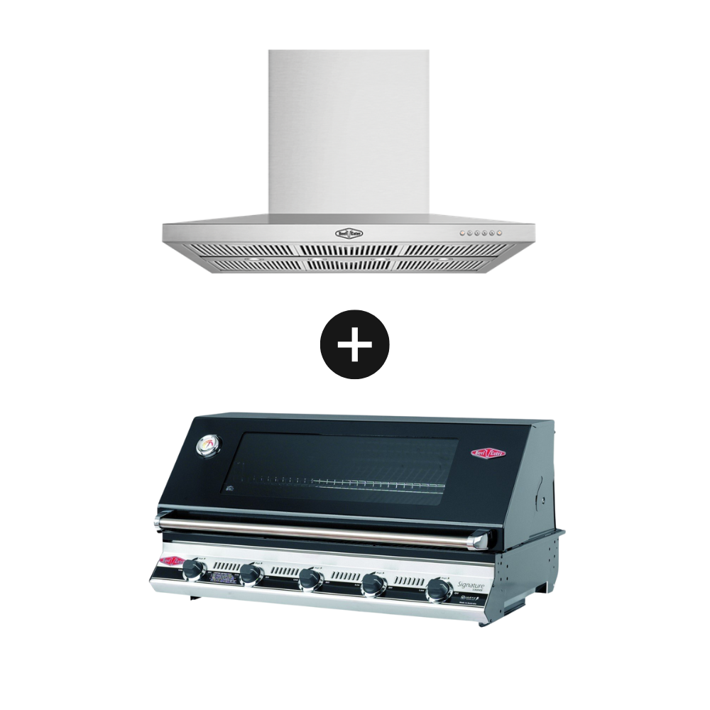 Beefeater Signature 3000E 5 Burner Built-In BBQ+ Outdoor Rangehood-BS19952+ BRC214S