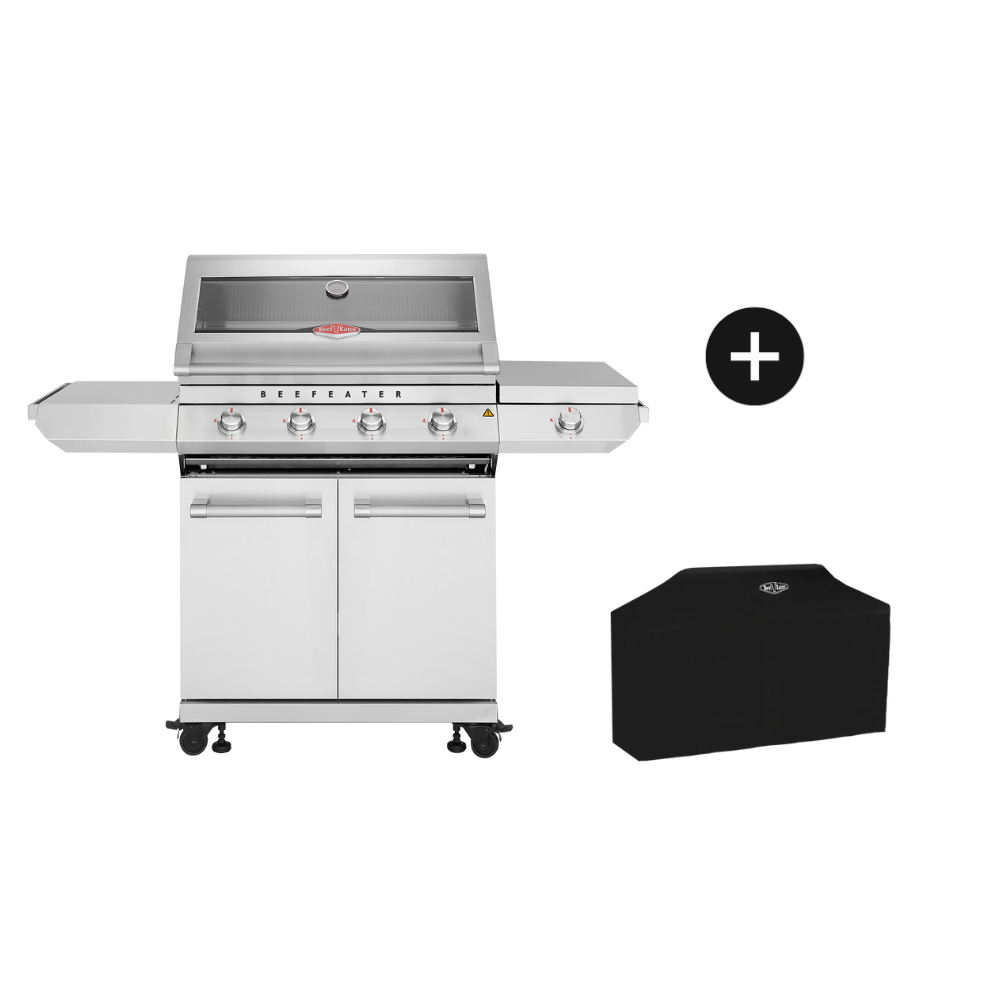 Beefeater 7000 Classic 4 burner BBQ, side burner & trolley, stainless steel - BMG7642SA