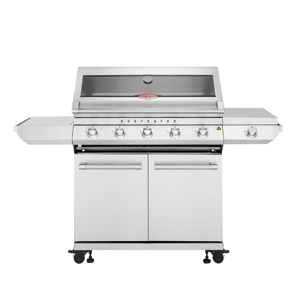 Beefeater 7000 Classic 5 burner BBQ, side burner & trolley, stainless steel - BMG7652SA