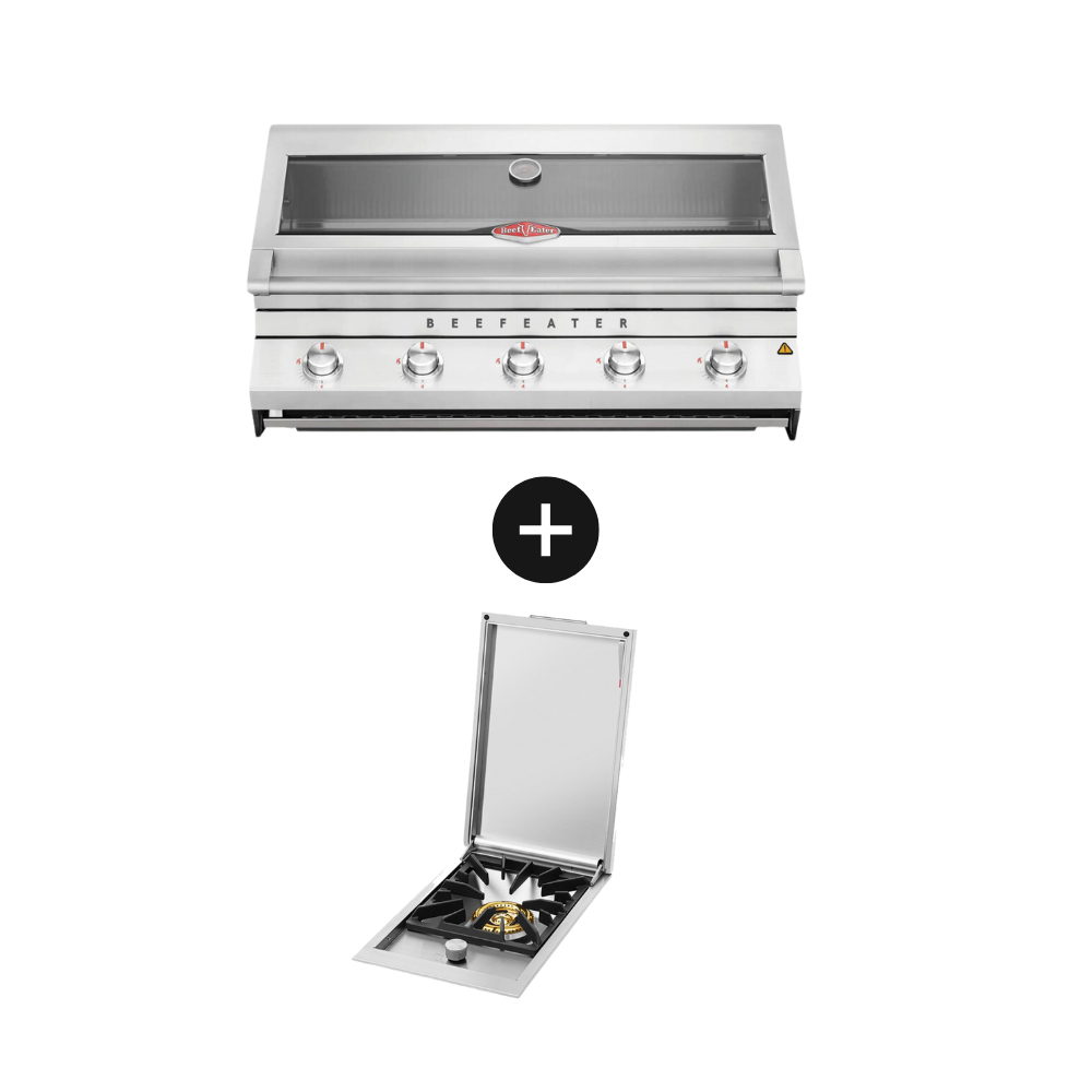 Beefeater 7000 Classic 5 Burner Built In BBQ + Proline side burner-BSW318SA+BBG7650SA