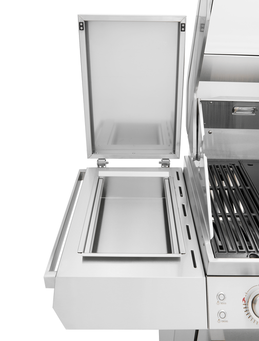 Beefeater 7000 Premium 4 burner BBQ, Side burner & Trolley, stainless steel - BMF7645SA