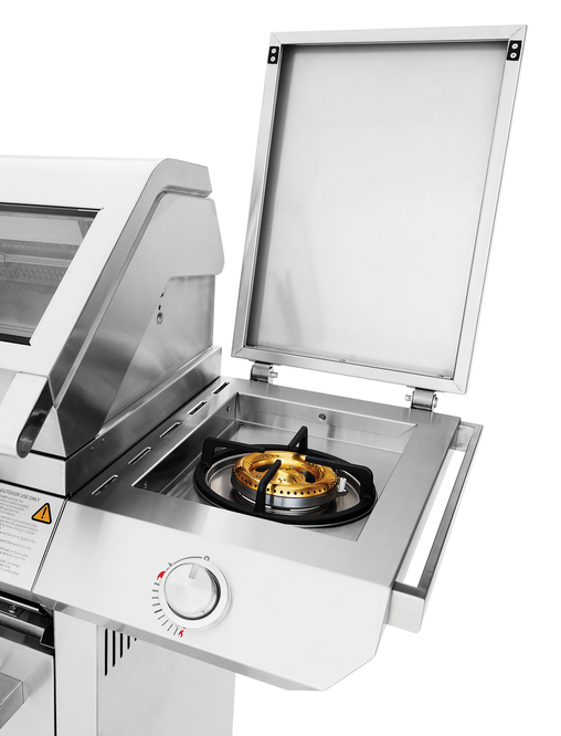 Beefeater 7000 Premium 4 burner BBQ, Side burner & Trolley, stainless steel - BMF7645SA