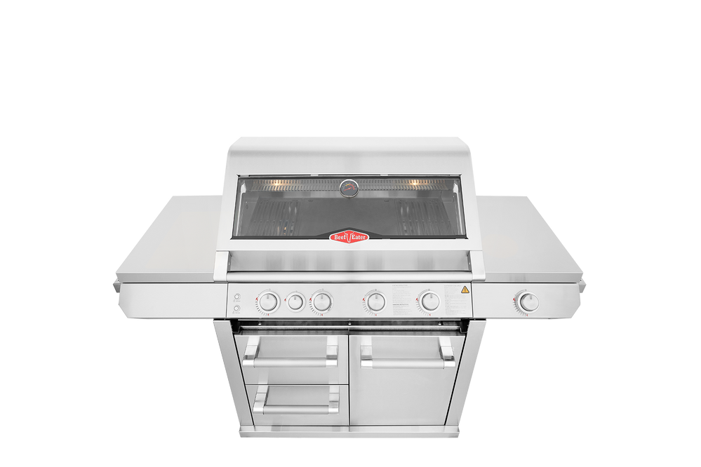 Beefeater 7000 Premium 4 burner BBQ, Side burner & Trolley, stainless steel - BMF7645SA