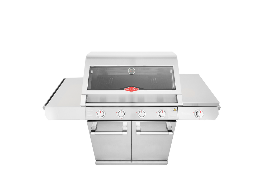 Beefeater 7000 Classic 4 burner BBQ, side burner & trolley, stainless steel - BMG7642SA