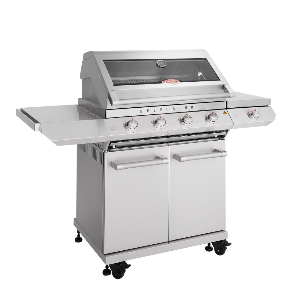 Beefeater 7000 Classic 4 burner BBQ, side burner & trolley, stainless steel - BMG7642SA