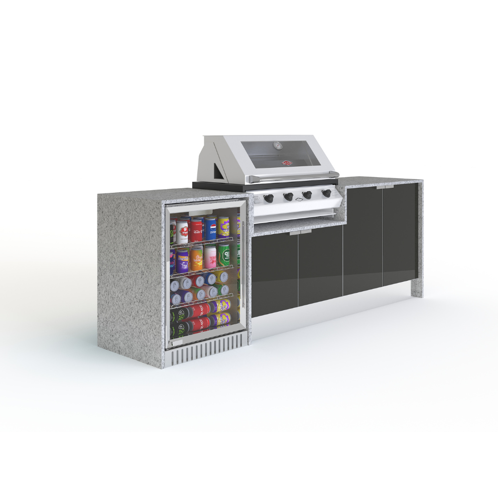 Grillhound Outdoor Kitchen Package With Beefeater 1200 And Single Fridge - GB244