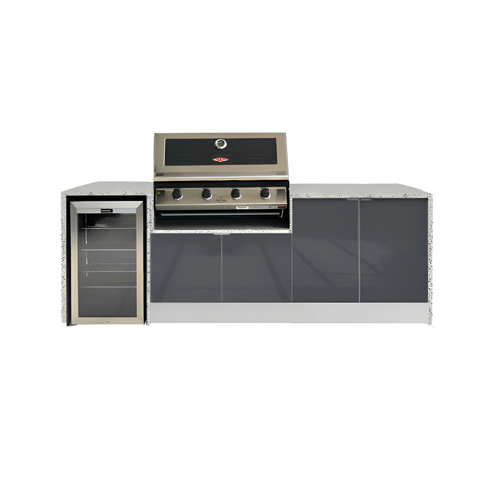 Grillhound Outdoor Kitchen Package With Beefeater 1200 And Single Fridge - GB244