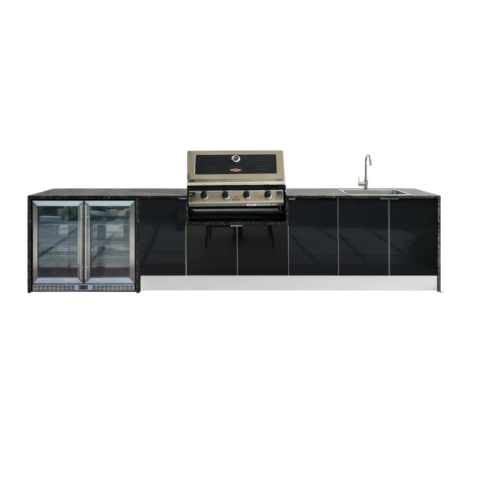 Grillhound Outdoor Kitchen With Beefeater 1200, Fridge And Sink Package - GB363
