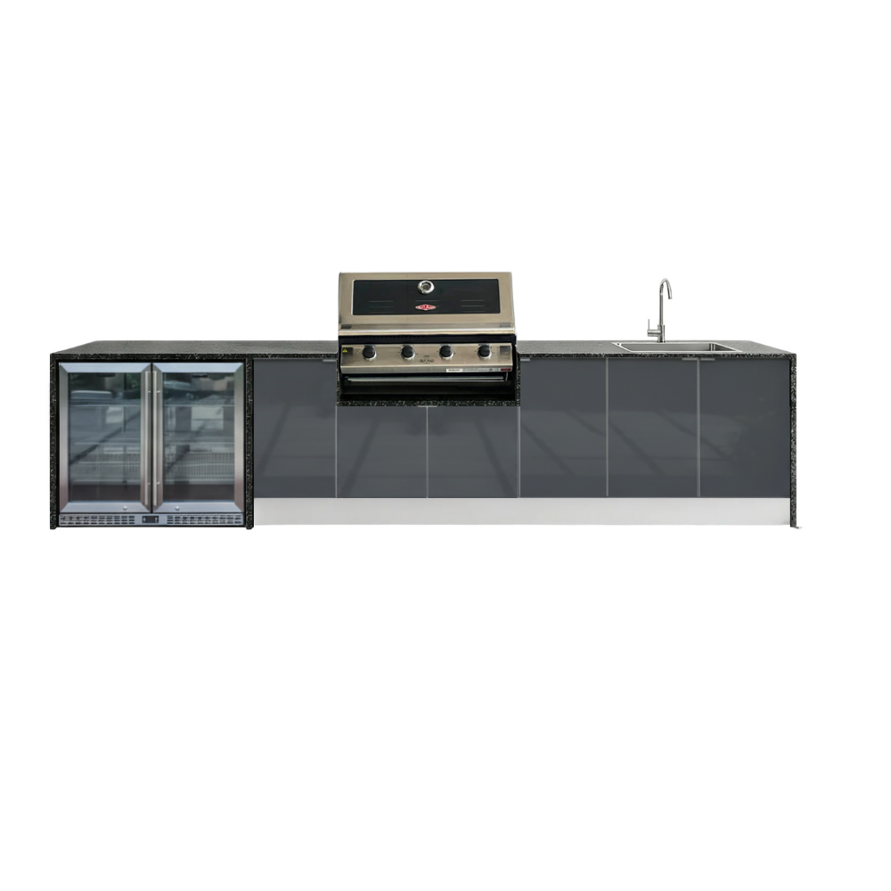 Grillhound Outdoor Kitchen With Beefeater 1200, Fridge And Sink Package - GB363