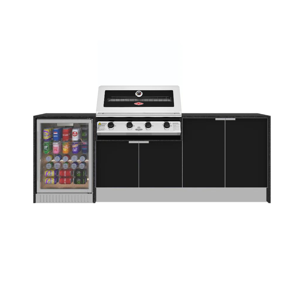 Grillhound Outdoor Kitchen Package With Beefeater 1200 And Single Fridge