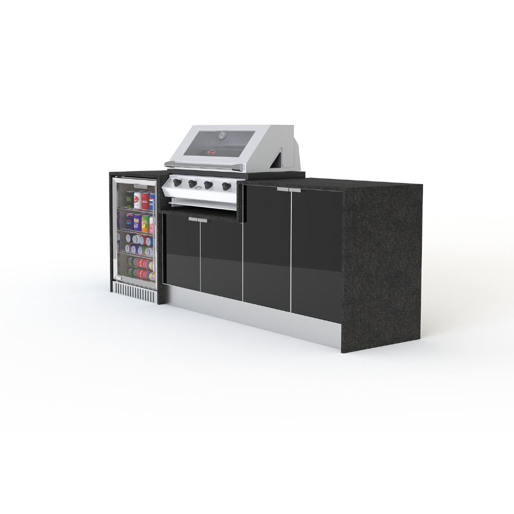 Grillhound Outdoor Kitchen Package With Beefeater 1200 And Single Fridge - GB244