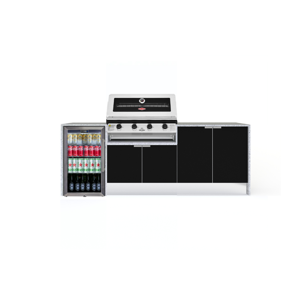Grillhound Outdoor Kitchen Package With Beefeater 1200 And Single Fridge - GB244