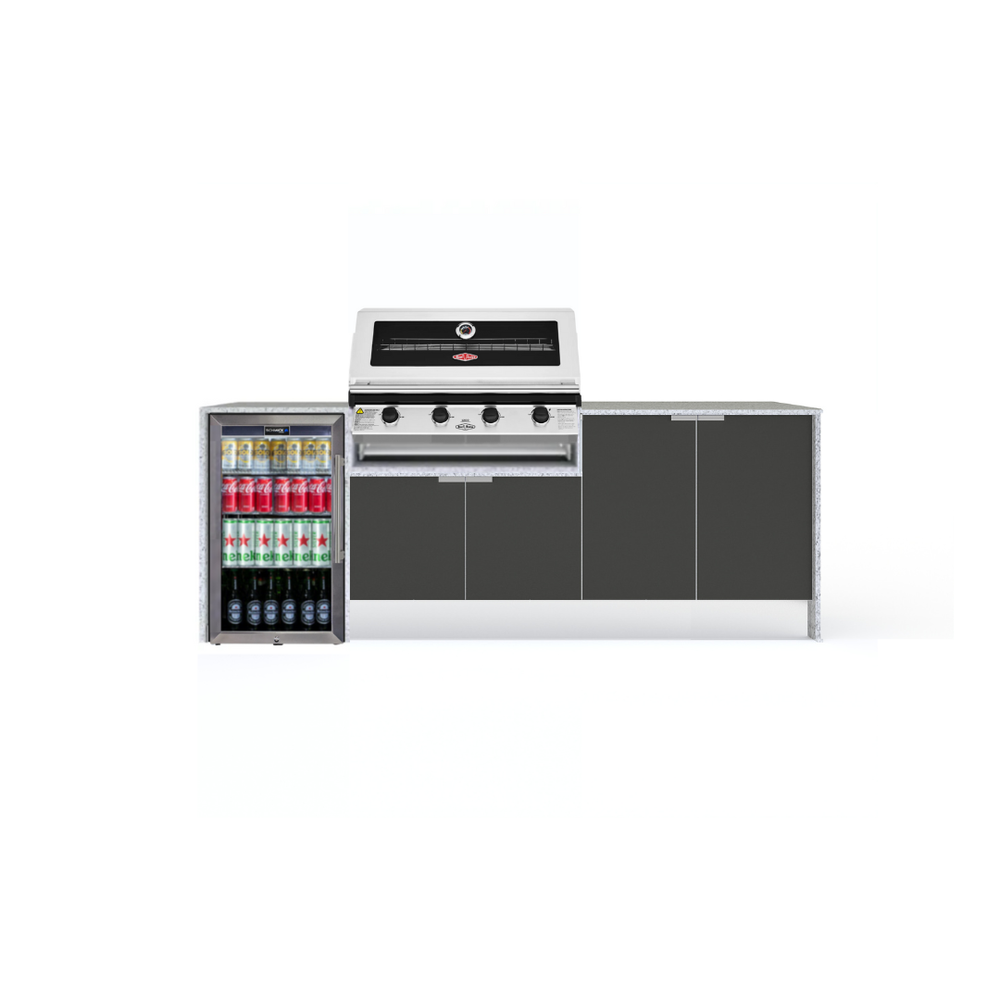 Grillhound Outdoor Kitchen Package With Beefeater 1200 And Single Fridge - GB244